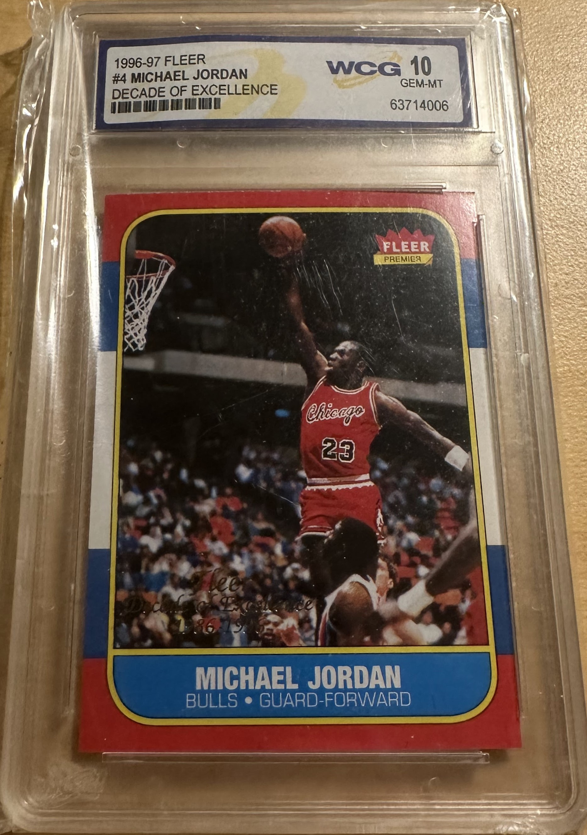 Michael Jordan Decade of Excellence basketball card